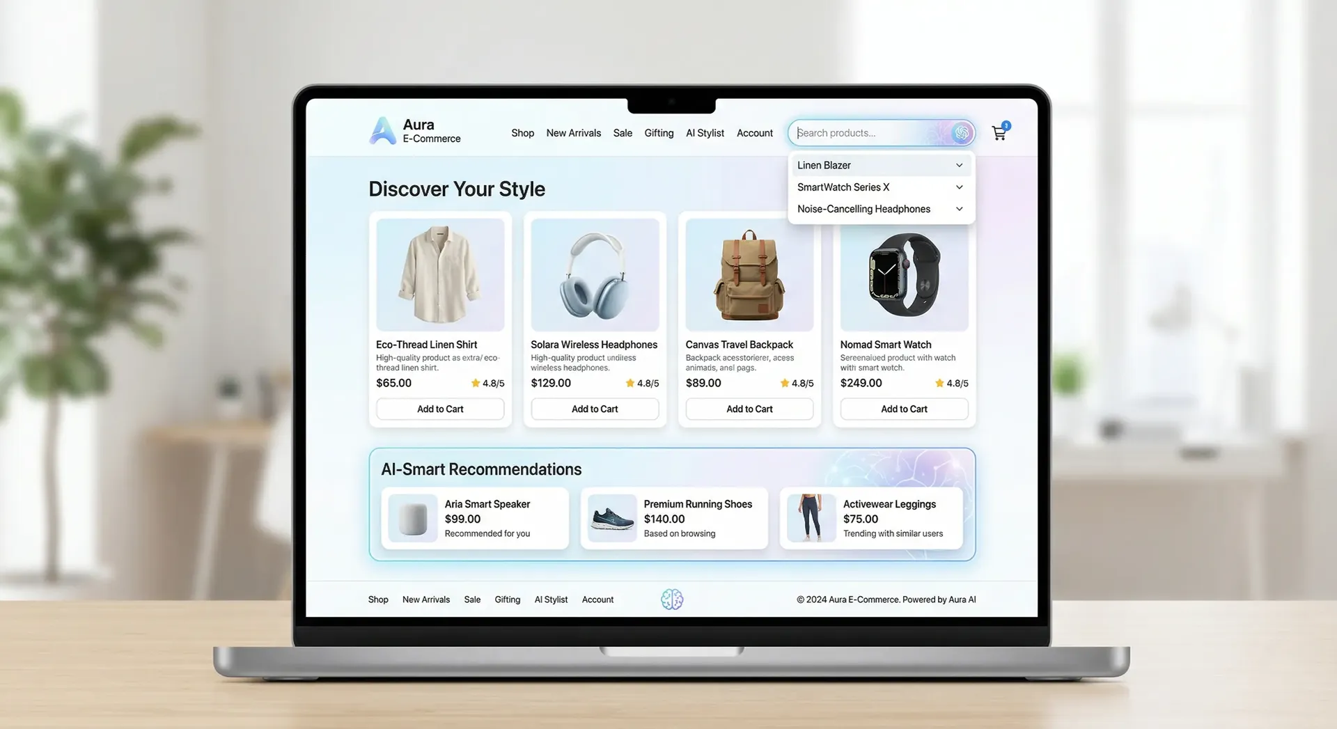 AI powered ecommerce platform with smart recommendations and search built using React and Python Ahmedabad OrcaMinds