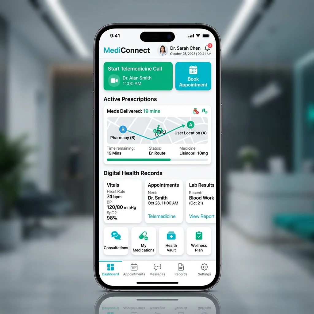 Apollo 24|7 Clone App UI Mockup