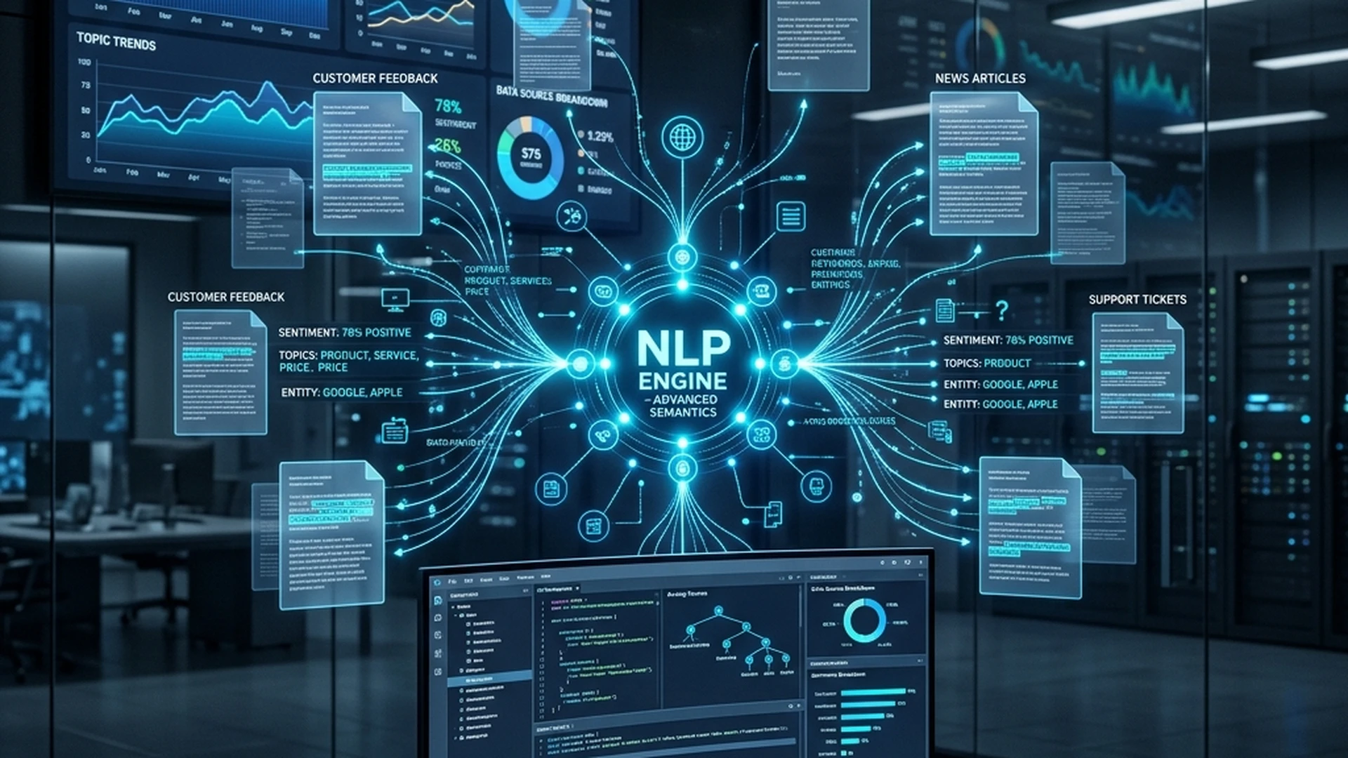 Enterprise NLP Text Analytics System - OrcaMinds in Bihar