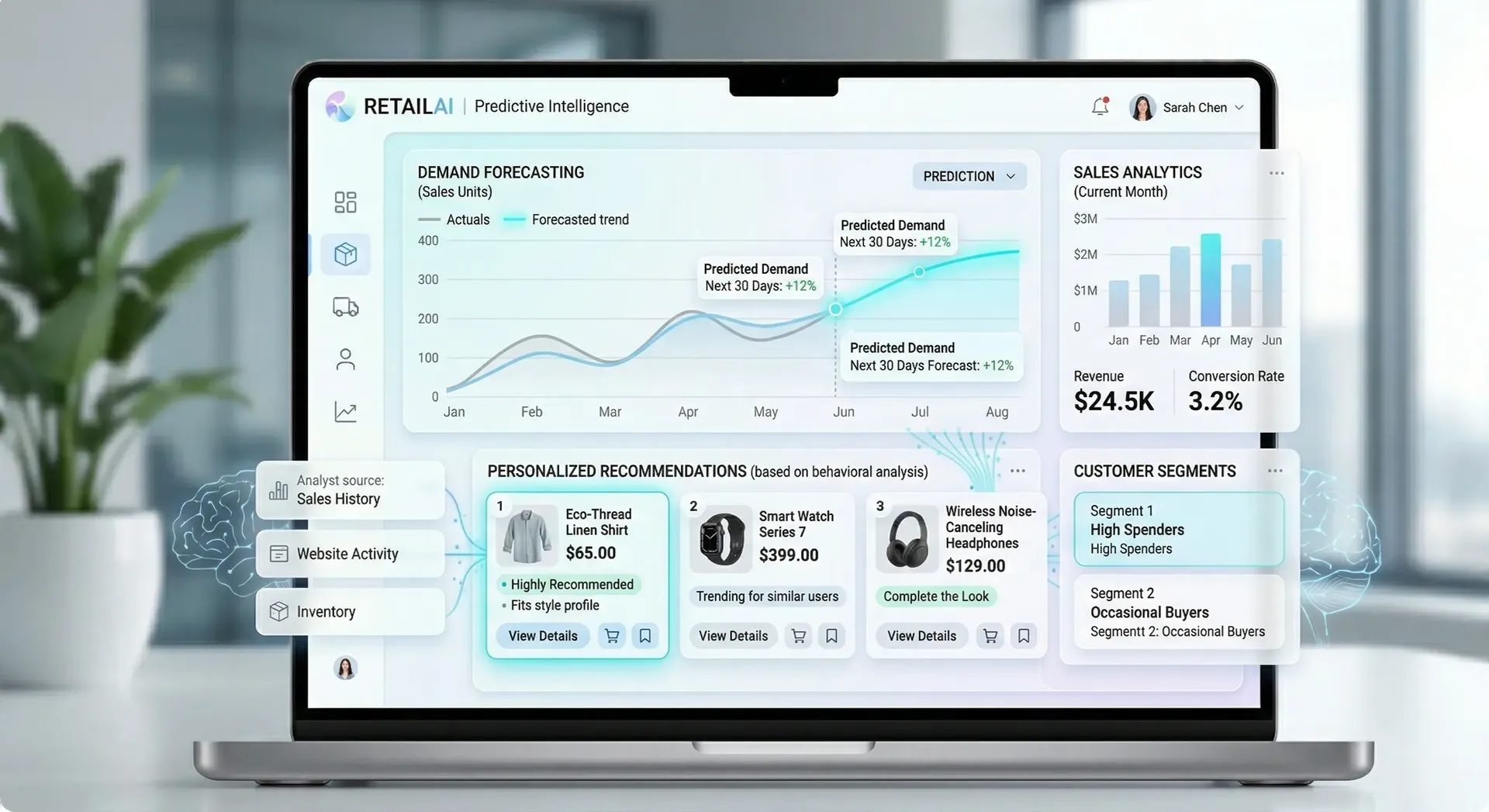 Machine learning prediction and recommendation system for retail demand forecasting using TensorFlow AWS Ahmedabad OrcaMinds